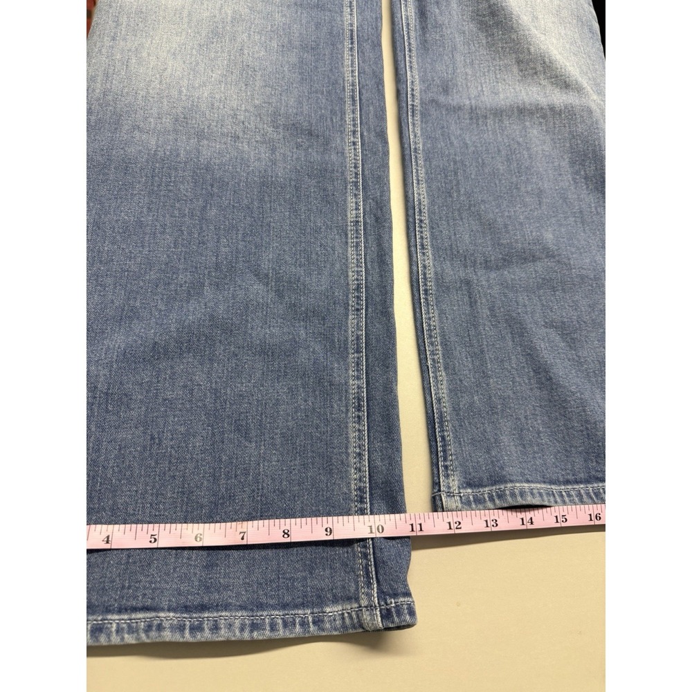 PAIGE Anessa Wide Leg Jeans Sz 32 Paley Wash Patch Pocket High Rise NWT Denim - Picture 10 of 16